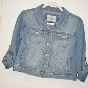 Faded Denim Crop Jacket